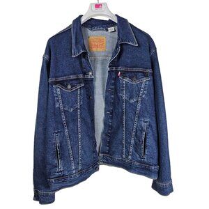 VTG Levis Denim Trucker Jacket XL Dark Wash Jean Jacket Classic Casual Cotton